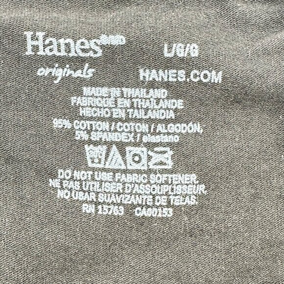 Hanes Women's Size Large Panty Brief Hi Leg Originals Black New - Picture 5 of 8